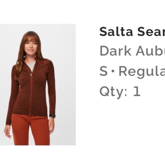 Figs salta seamless jacket Dark Auburn - Picture 1 of 1